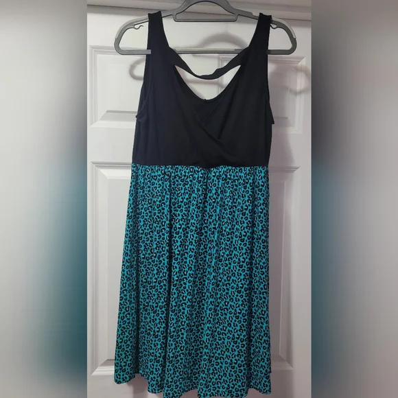 Torrid Black and Blue Animal Print Mini Dress - Picture 2 of 3